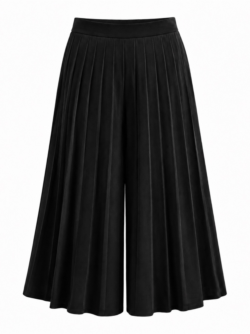 OAK + FORT Black Pleated Culottes Wide Leg